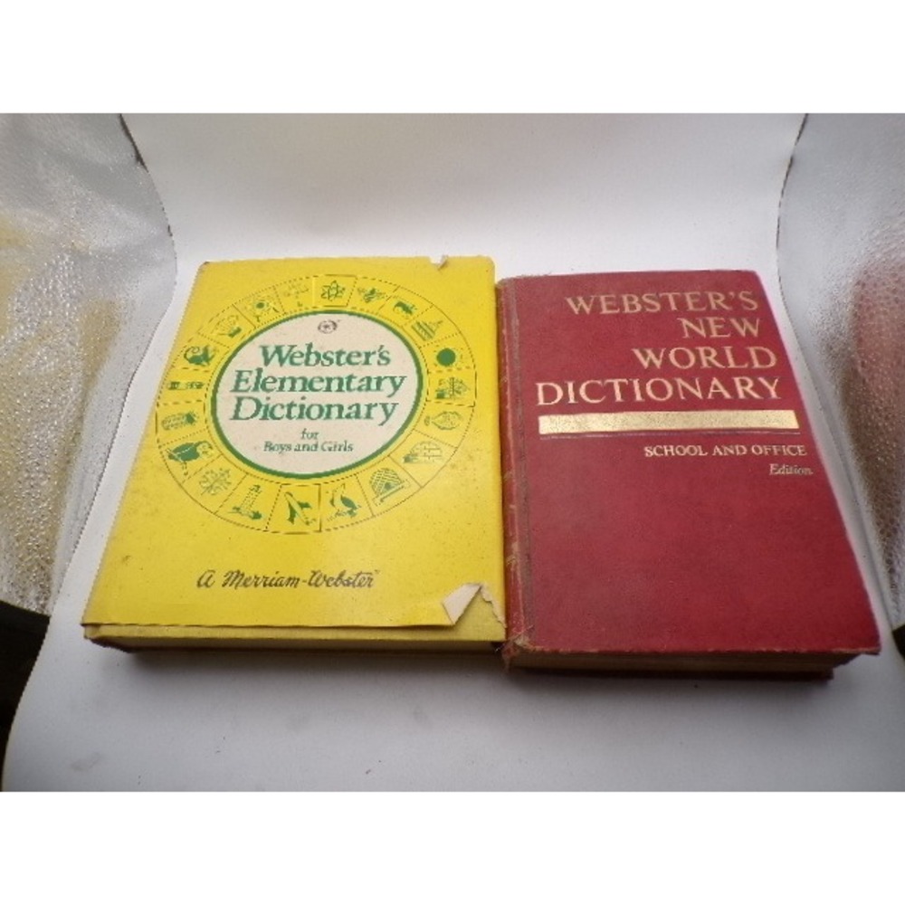 Vintage Websters Dictionary Set 1971 Elementary 1967 New World Compact Edition